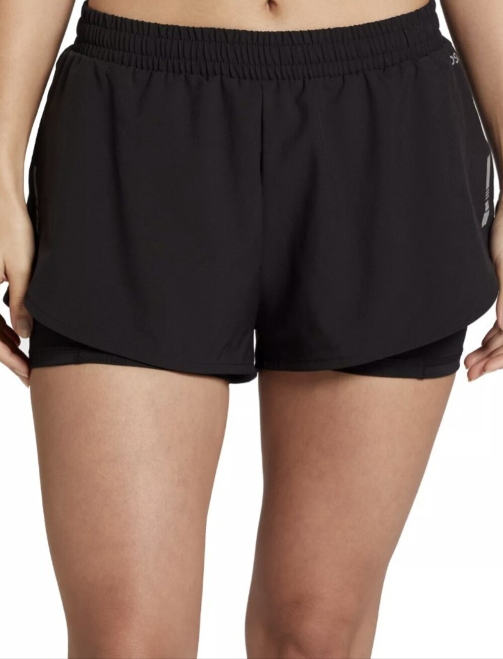 DSG Black 2-in-1 Athletic Running Shorts with Liner Pockets - Size XL